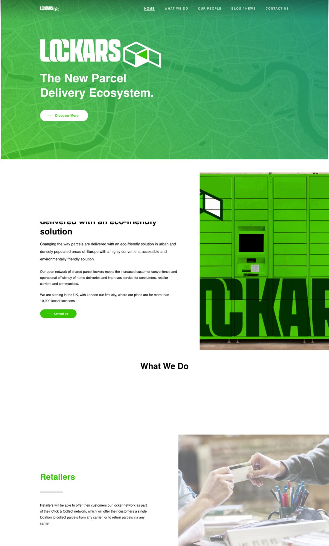 Lockars website as built in 2021