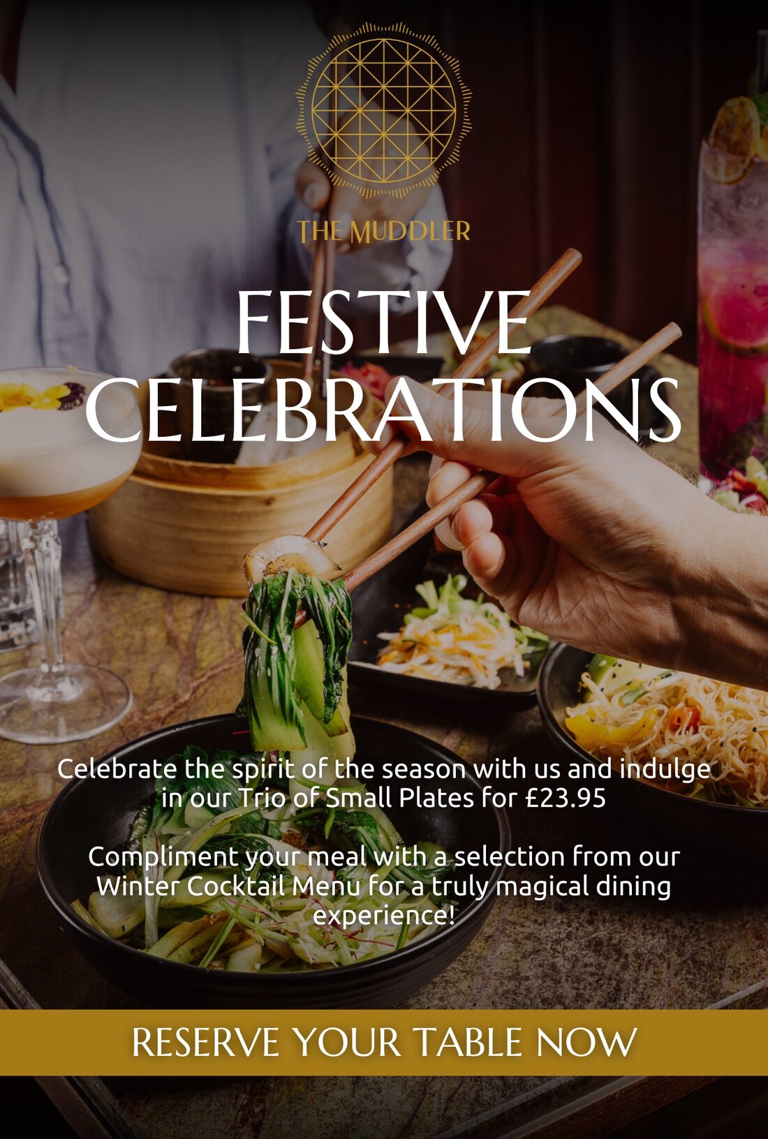 The Muddler festive celebrations social graphic