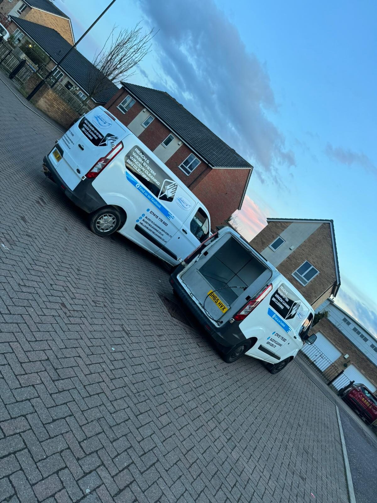 Buddy&rsquo;s Cleaning vans on a Sunderland street