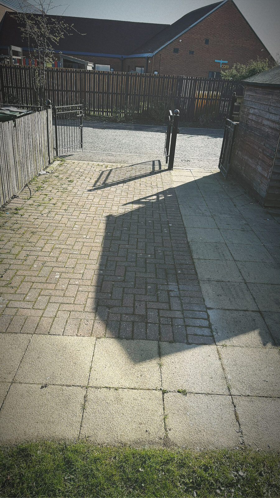 Cleaned paved yard