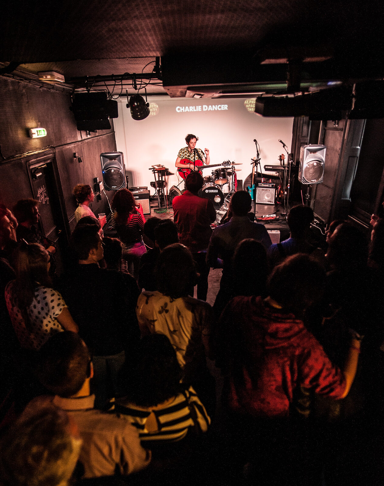 Crowd watching Charlie Dancer play