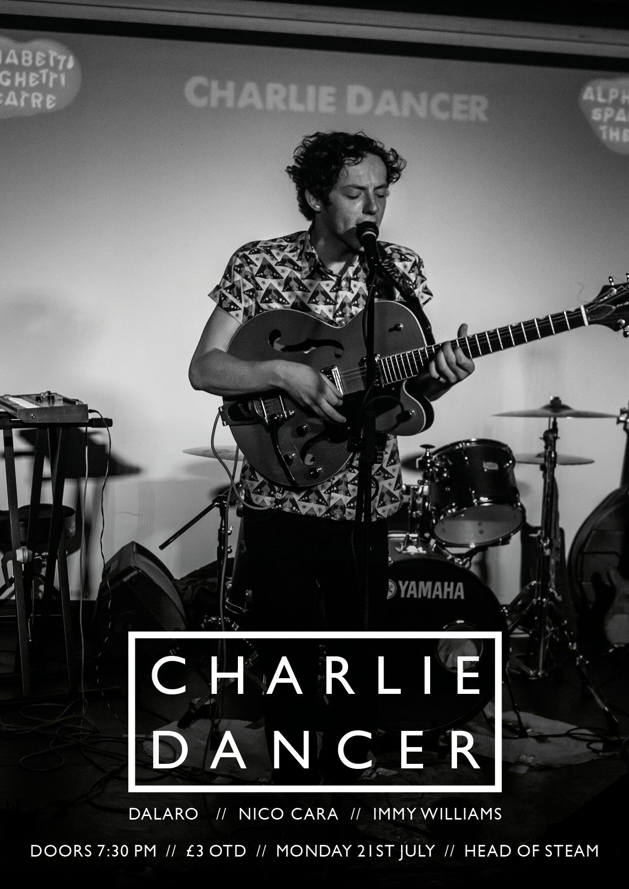 Third gig flyer version for Charlie Dancer