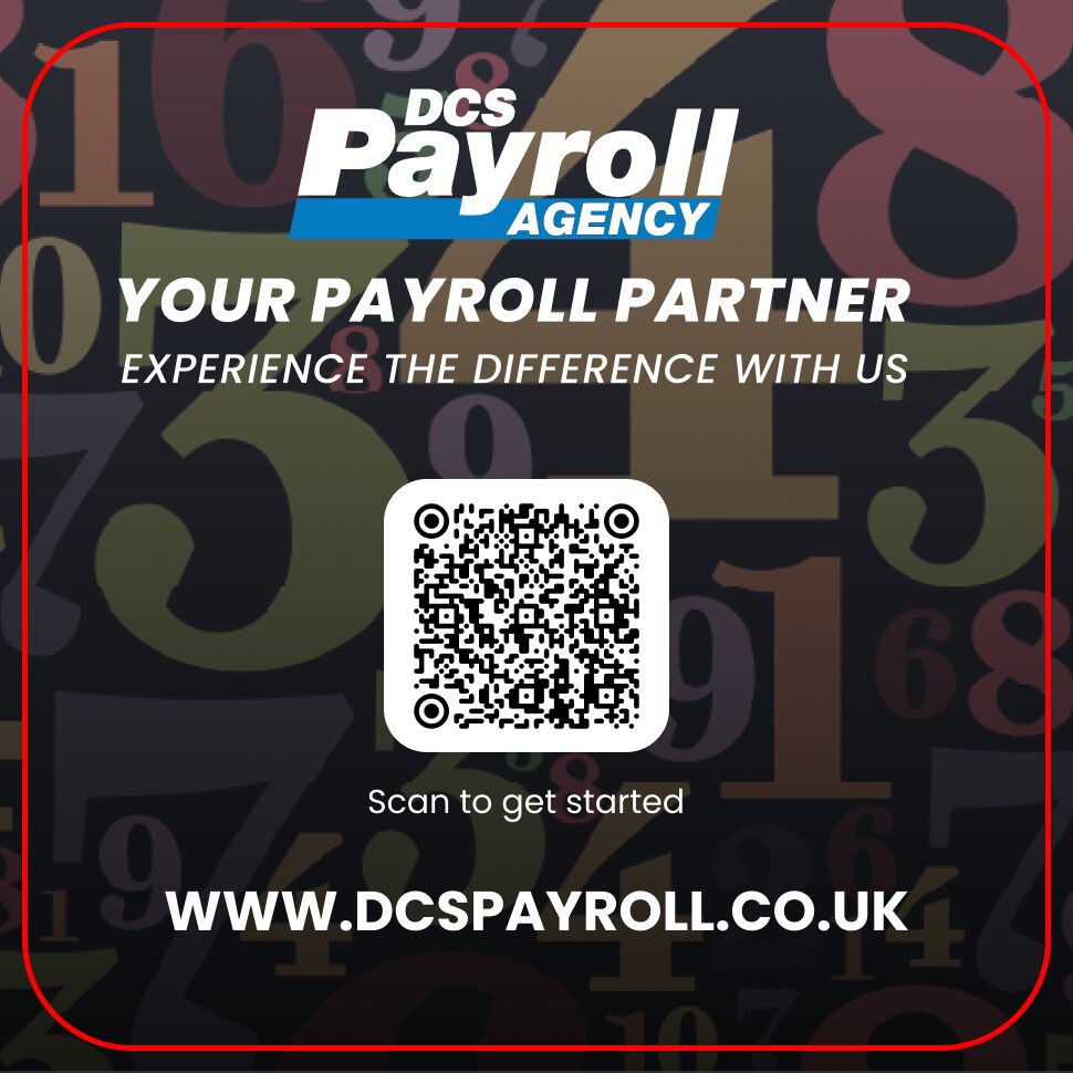 DCS Payroll beer mat back with QR code