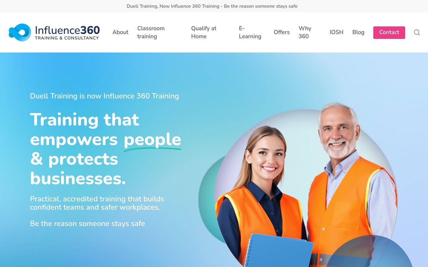 Influence360 Training homepage hero