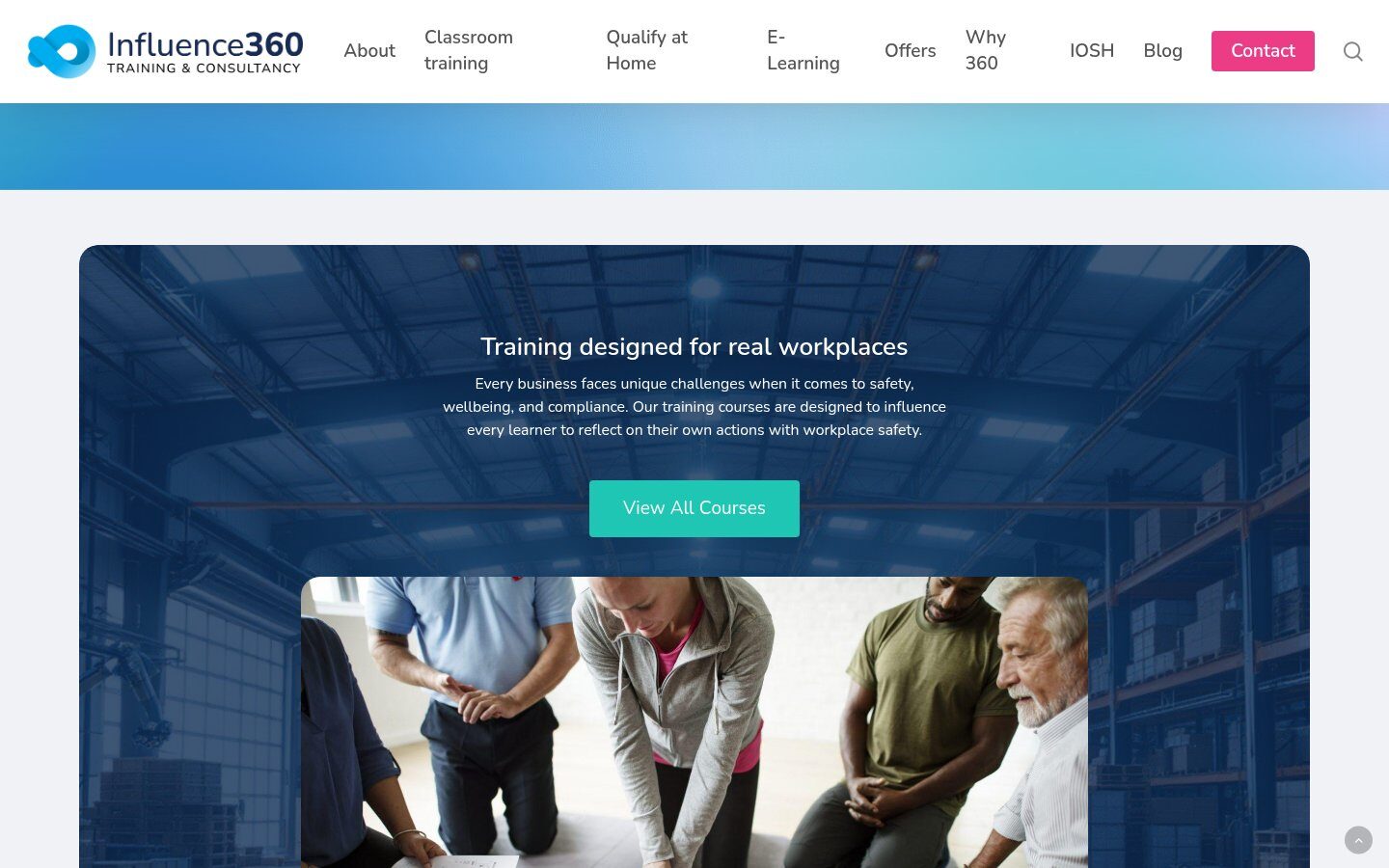 Training designed for real workplaces section
