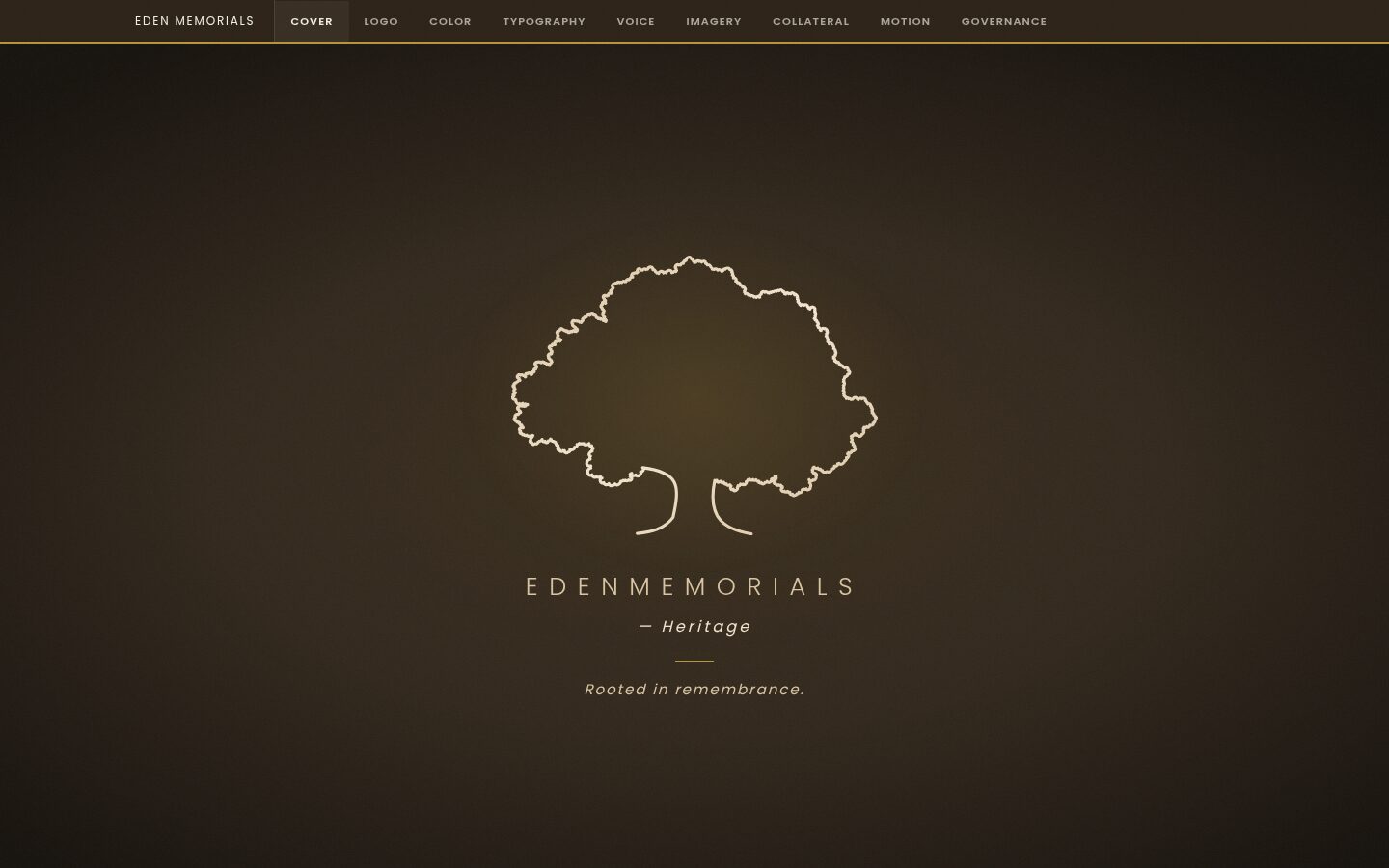Eden Memorials brand concept, Heritage