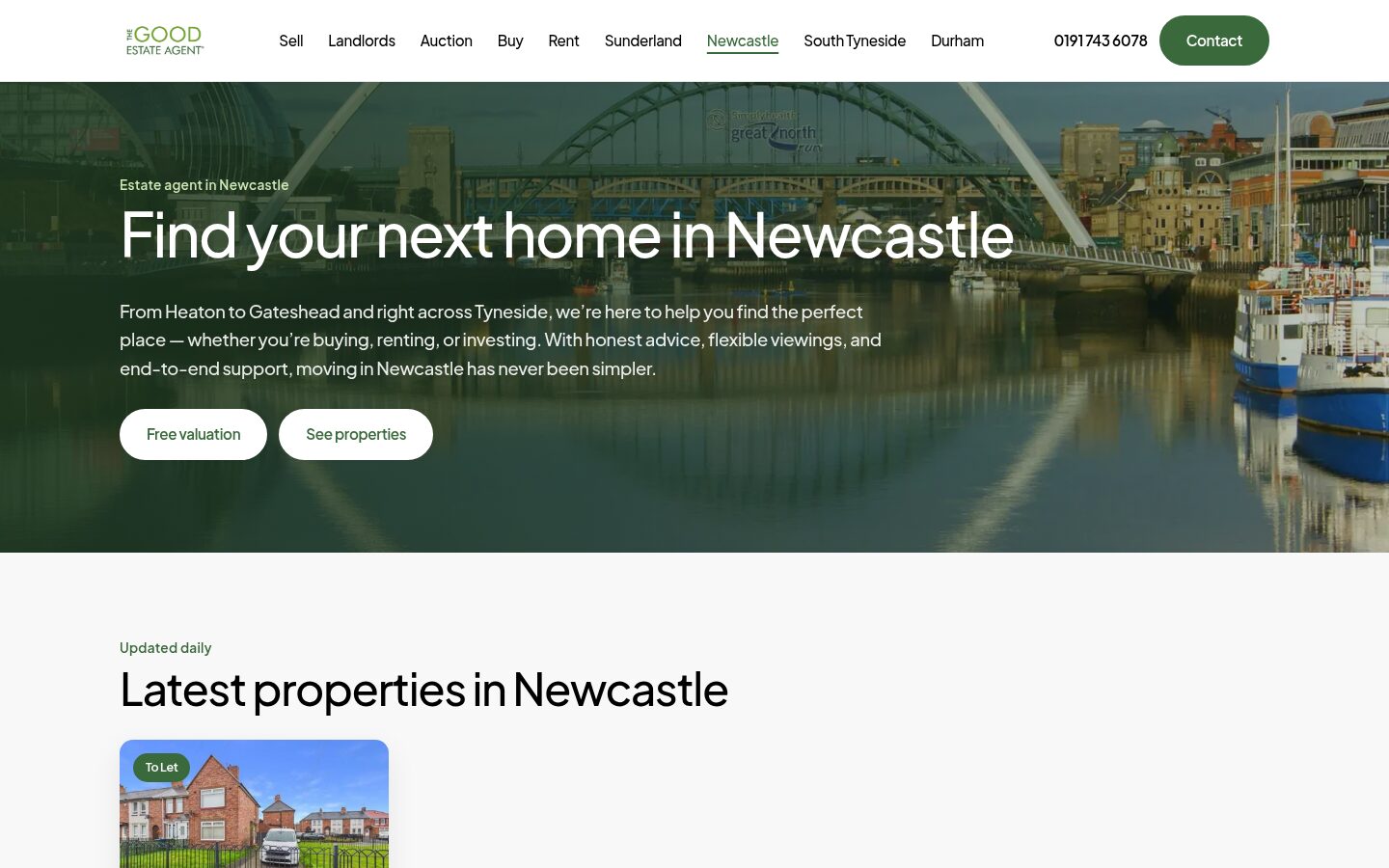 Newcastle area page