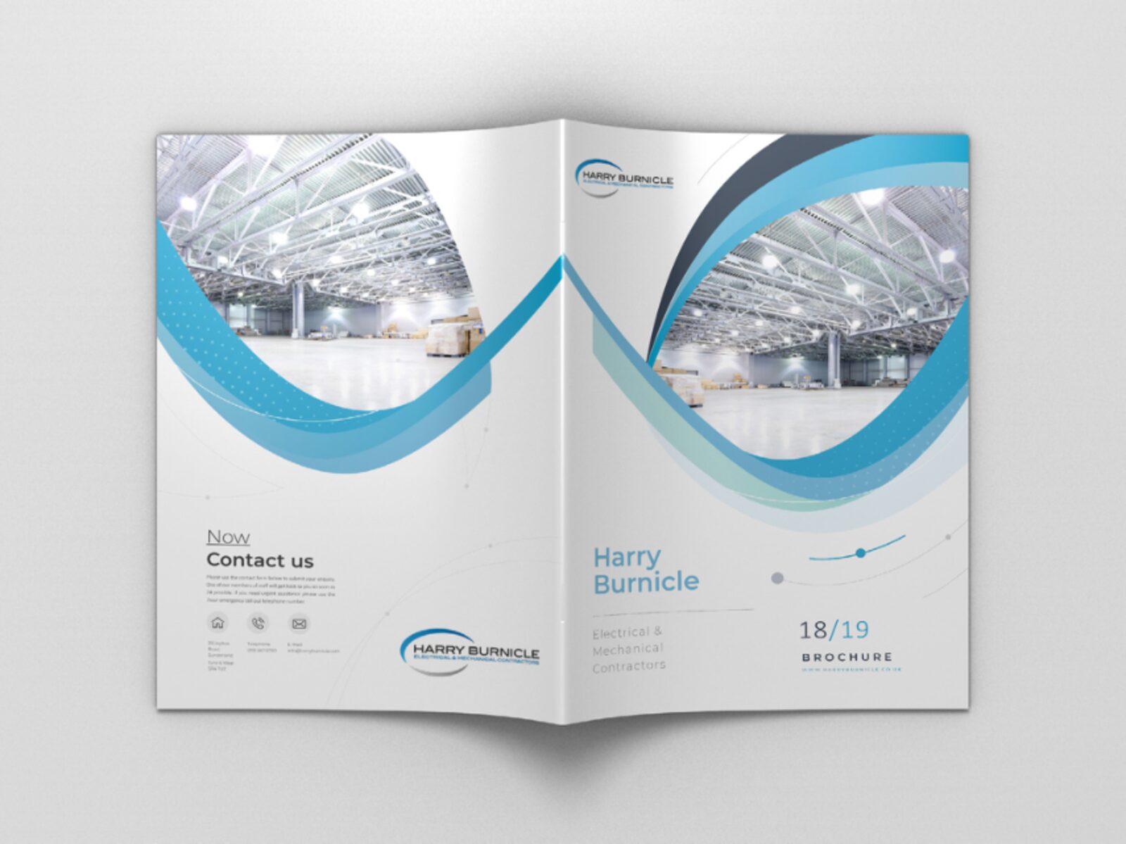 Harry Burnicle brochure concept three, open spread
