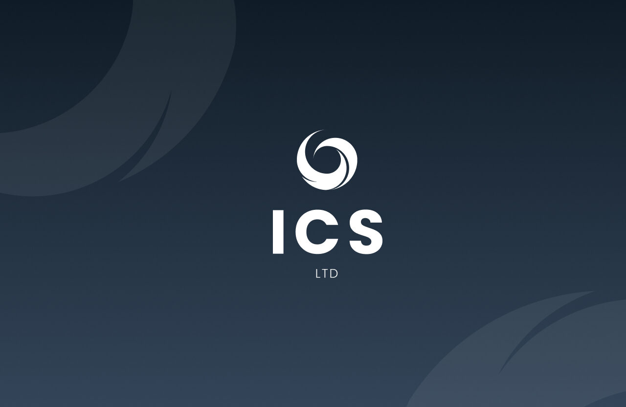 ICS monogram on navy