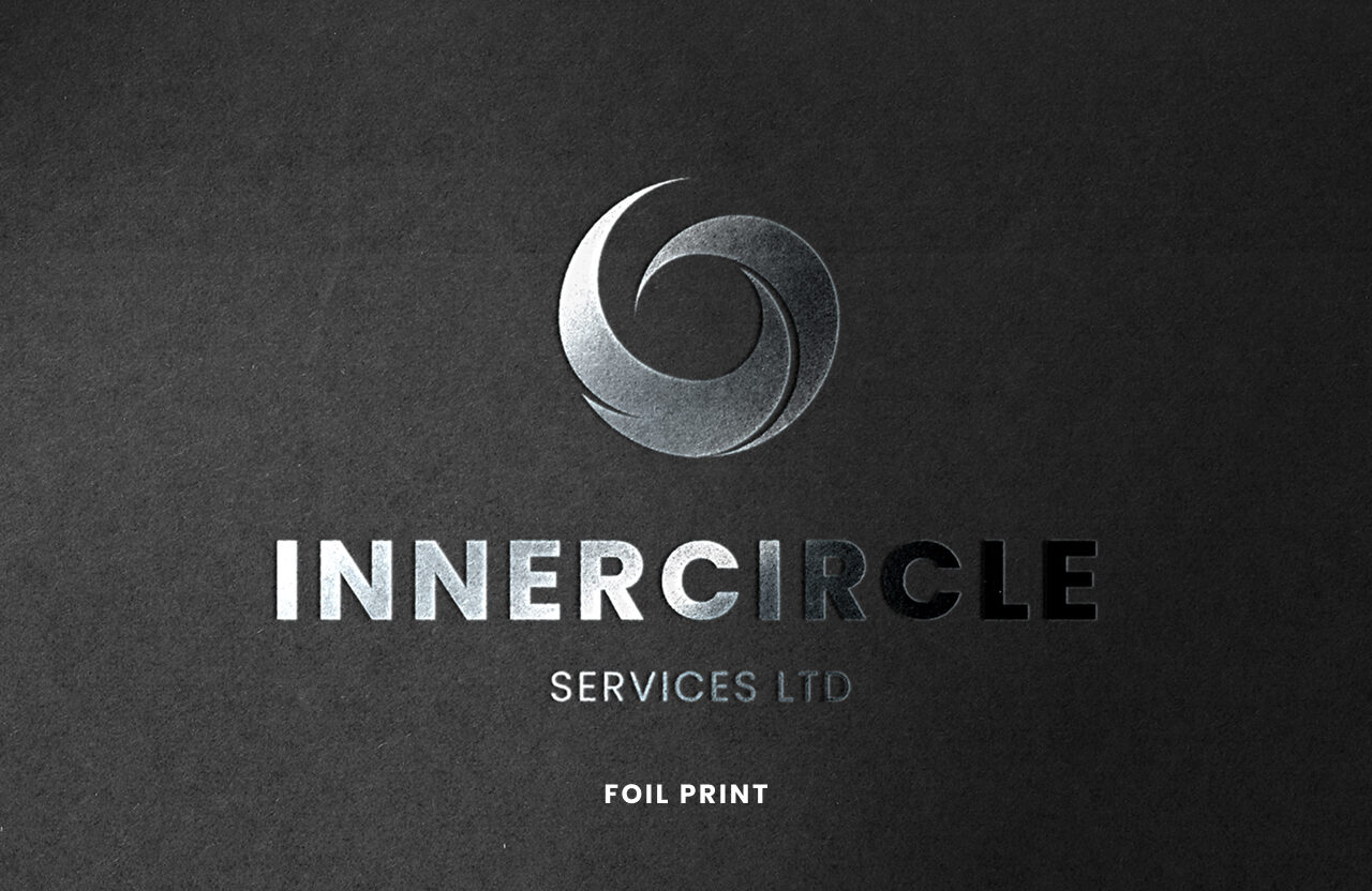 Inner Circle logo foil print mockup