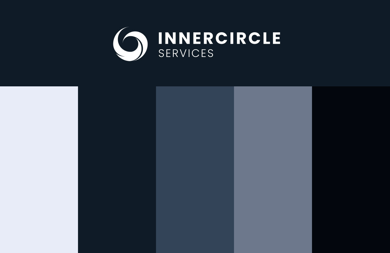 Inner Circle Angled Circle concept with colour palette