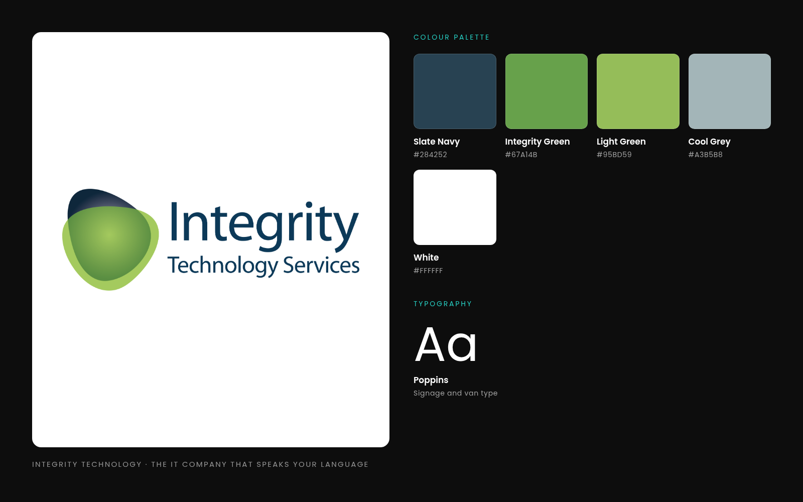 Integrity Technology colours and type