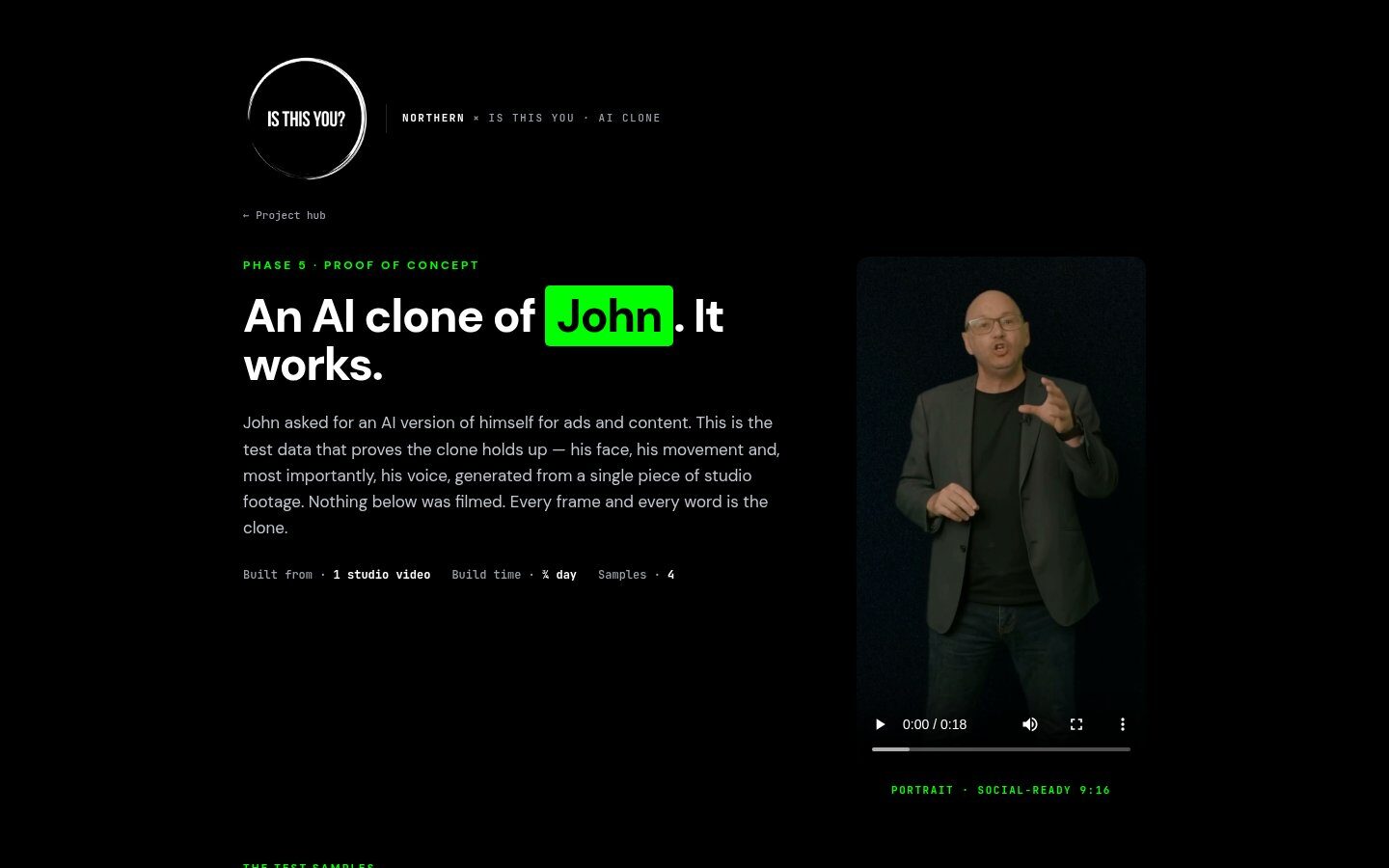 AI clone of John Forth project page