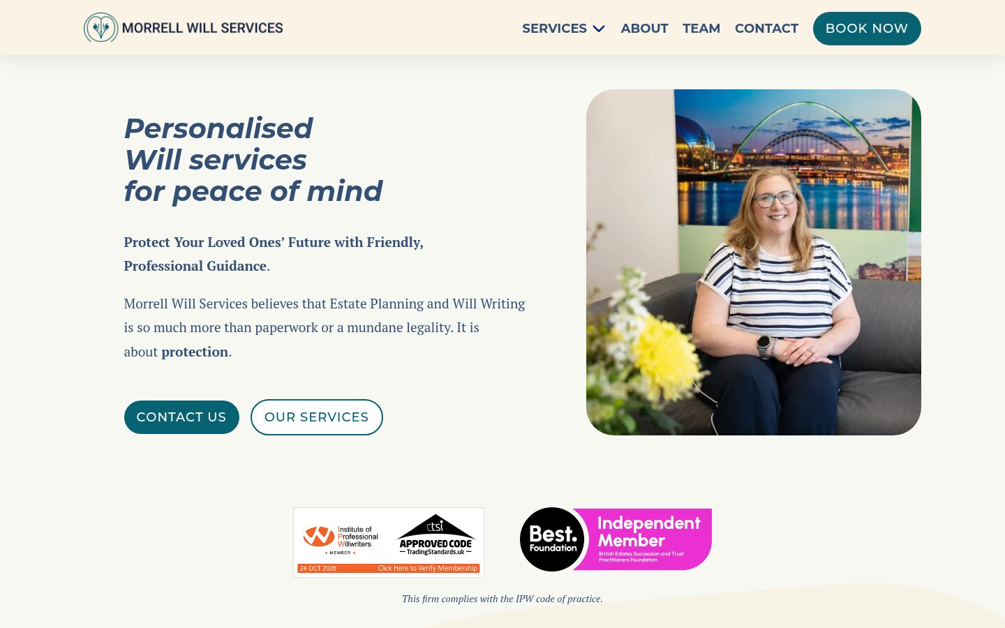 Morrell Will Services live homepage