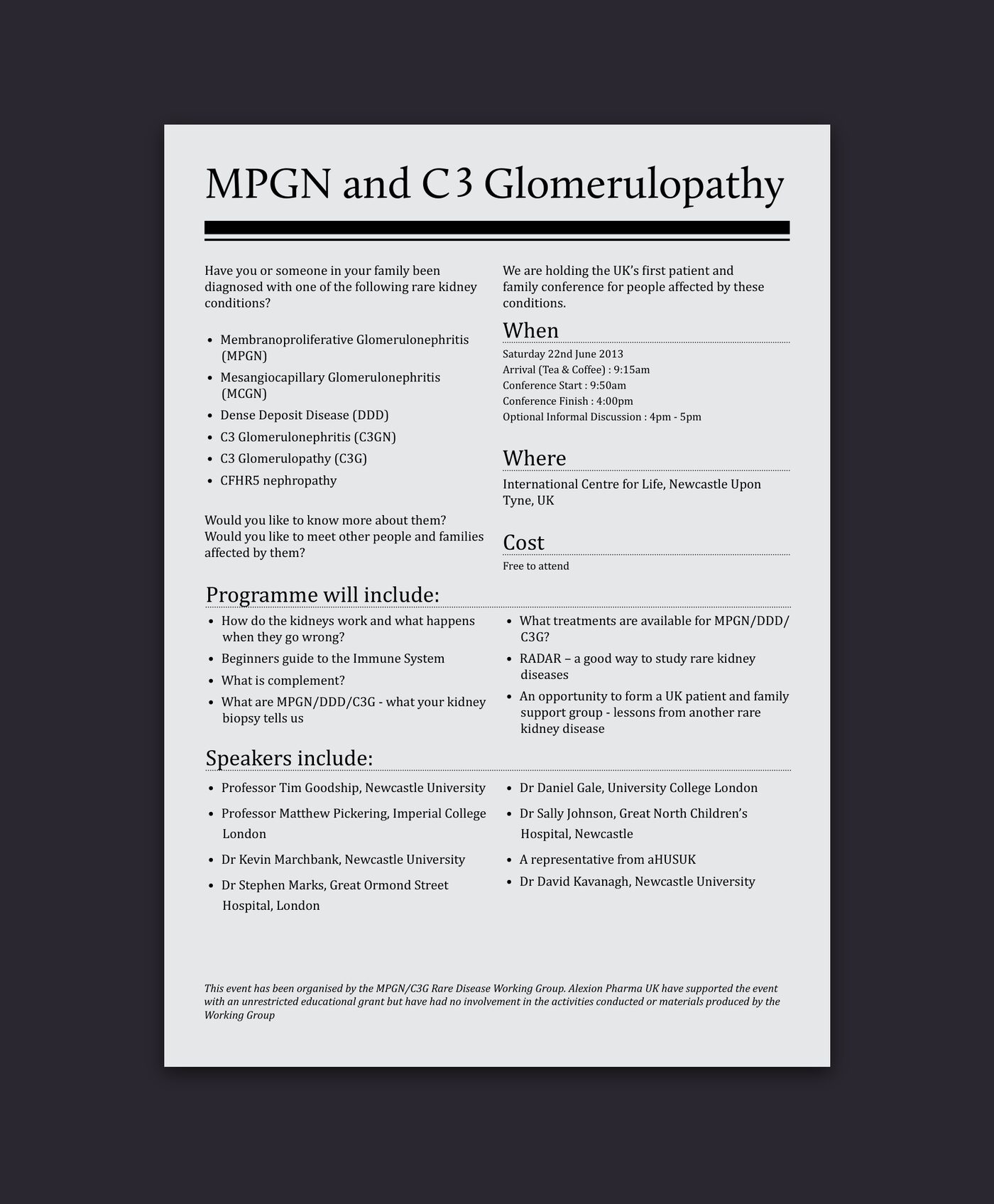 Front page of the conference flyer