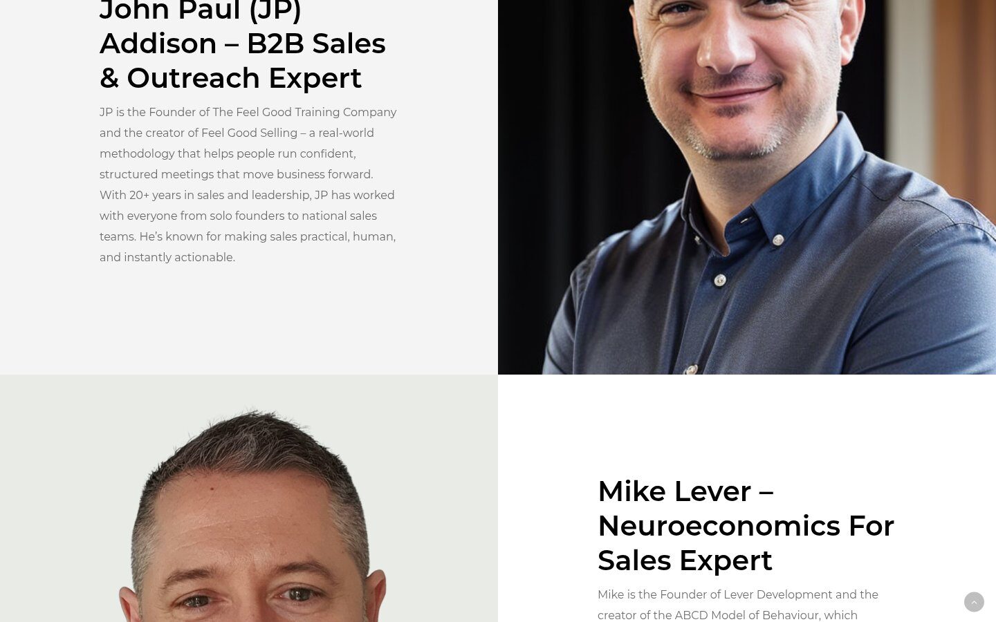 Next Level Selling trainer profiles