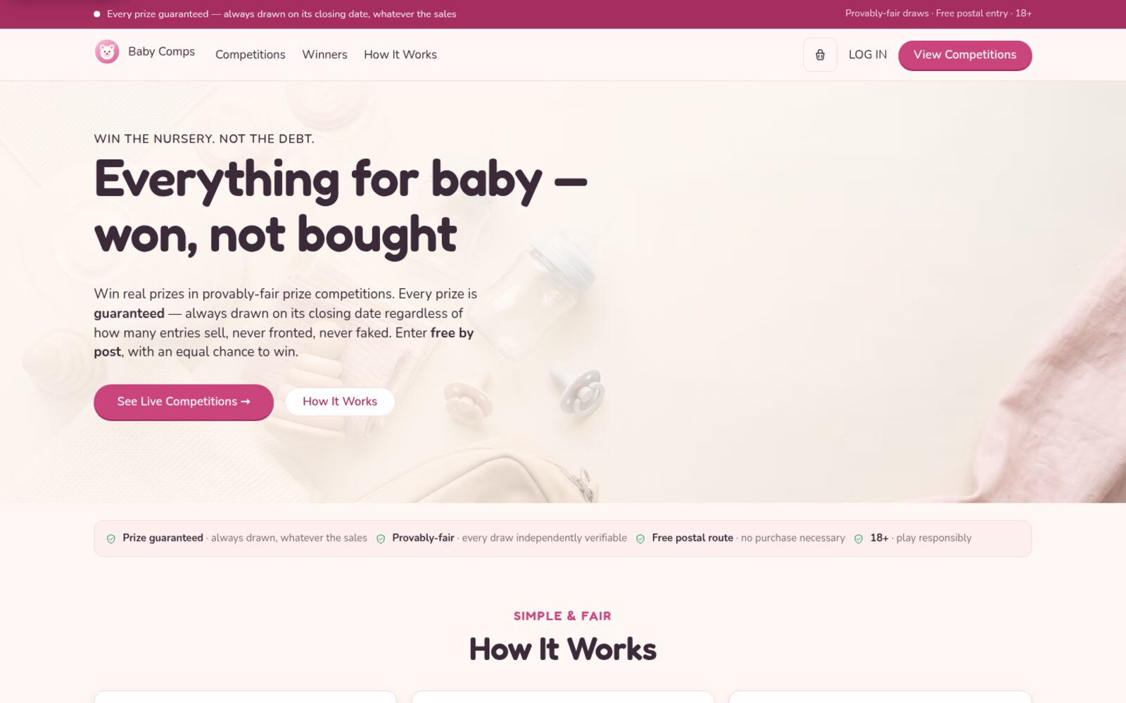 Baby Comps homepage