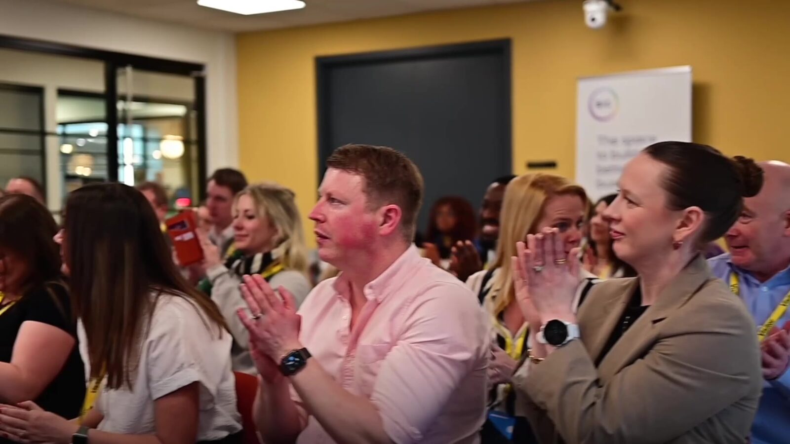 Audience applauding at a Growth Lab session in Sunderland