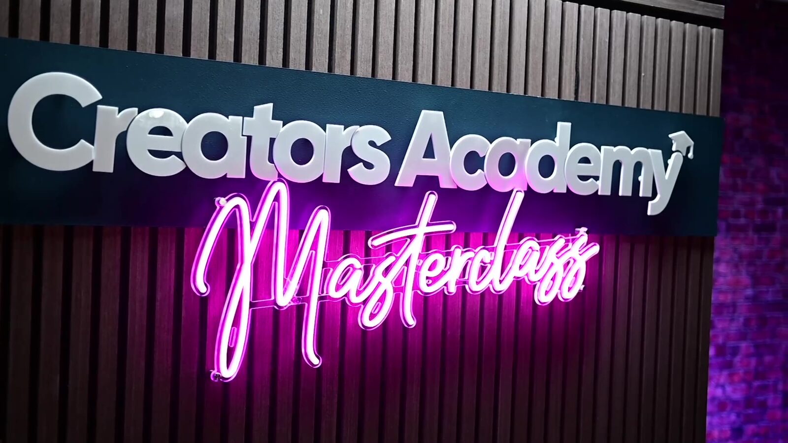 Interview on the Creators Academy masterclass set