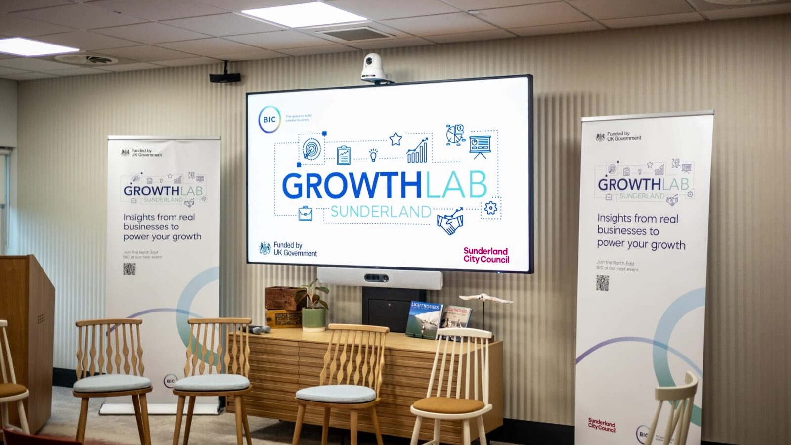 Growth Lab workshop room at North East BIC