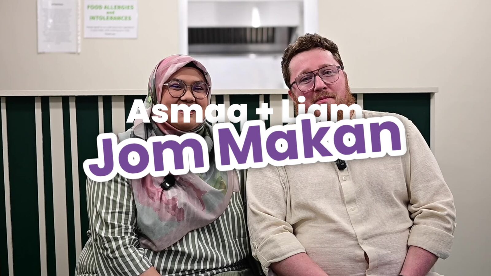The owners of Jom Makan Eatery interviewed in their restaurant