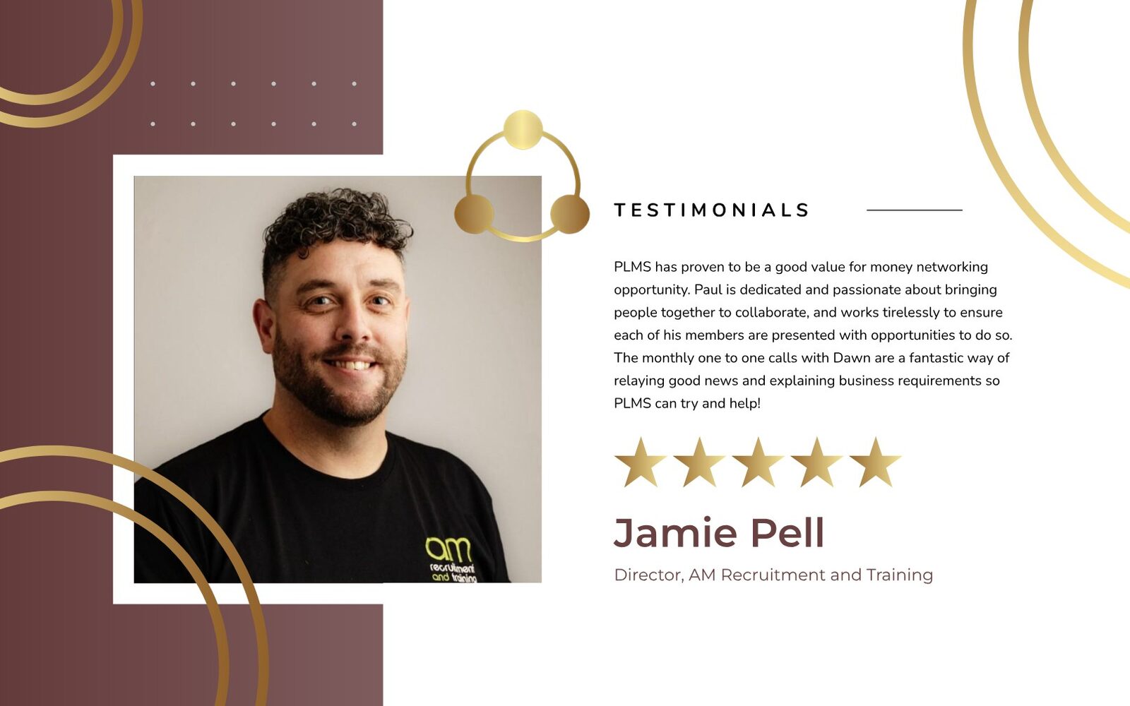PLMS booklet testimonial page