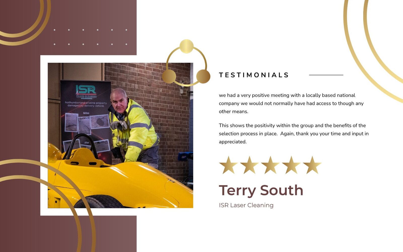 PLMS booklet testimonial page