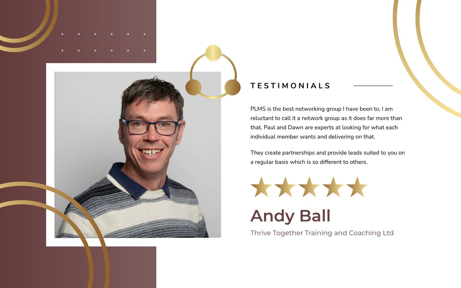 PLMS booklet testimonial page