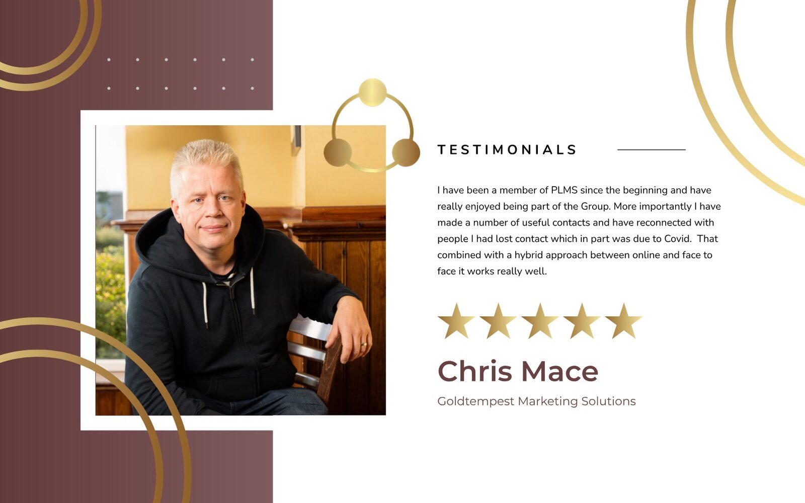 PLMS booklet testimonial page