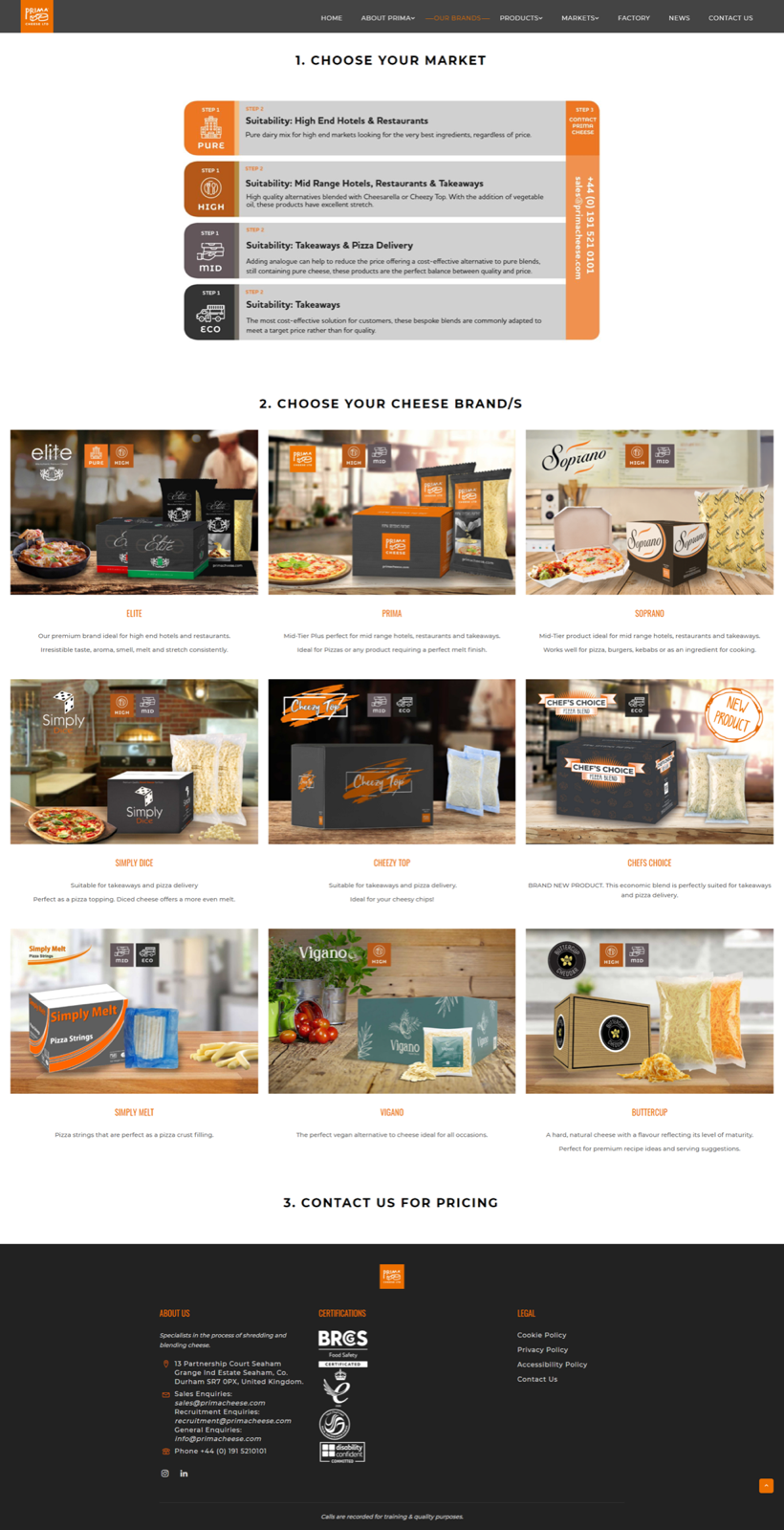 Prima Cheese — brands page