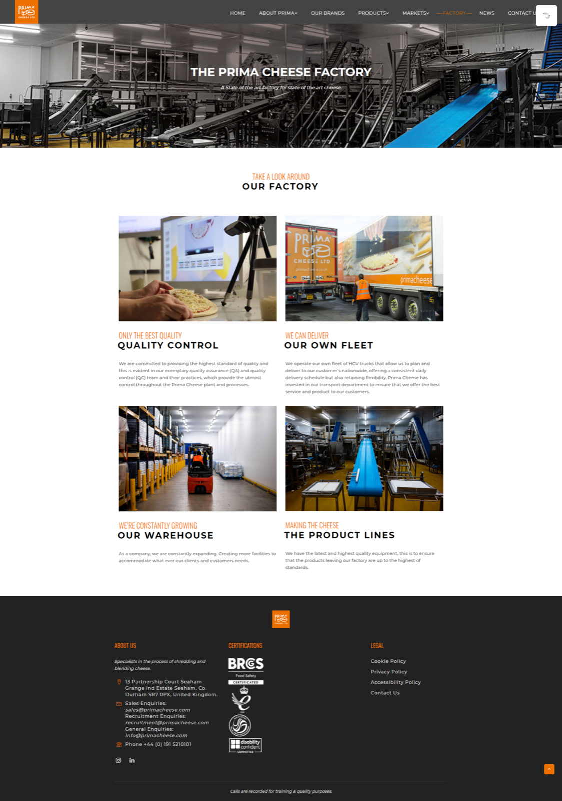 Prima Cheese — factory page