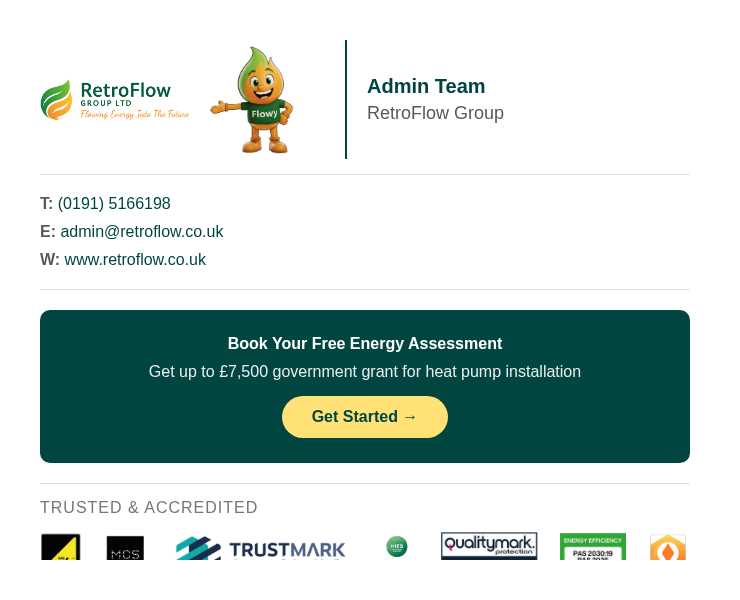 RetroFlow team email signature