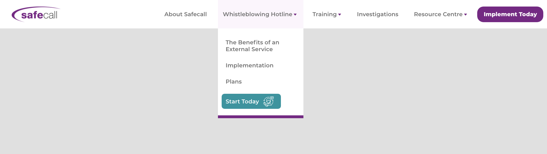 Safecall Purchaser page