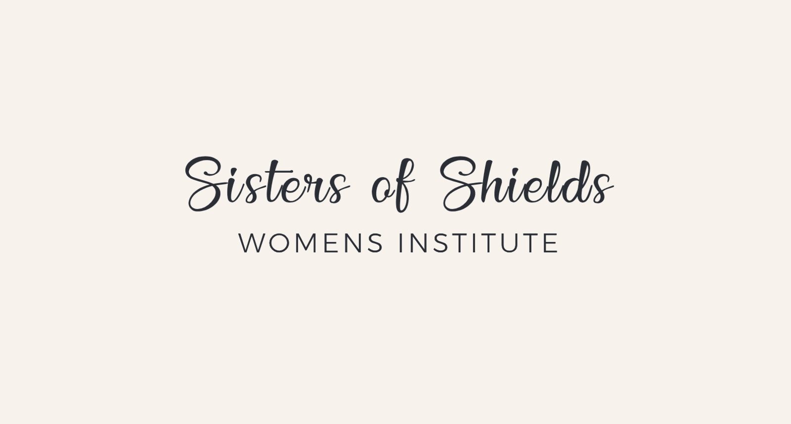 Sisters of Shields script wordmark variations