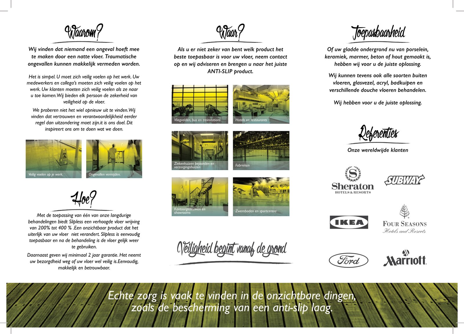 Slipless Dutch tri-fold brochure, inside