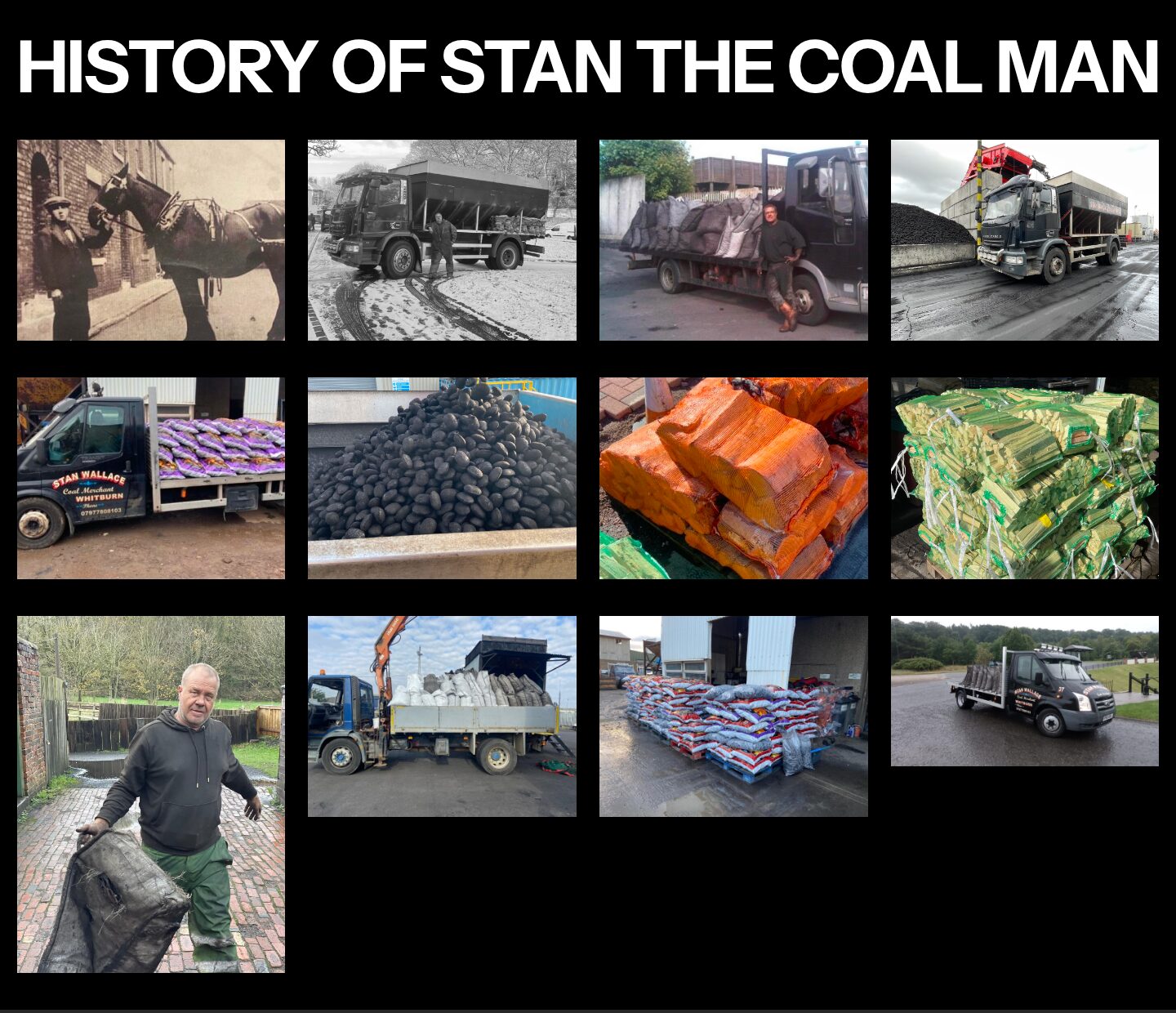 Stan The Coal Man website, history gallery