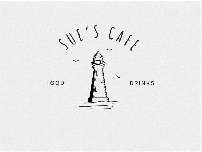 Logo concept: engraved lighthouse