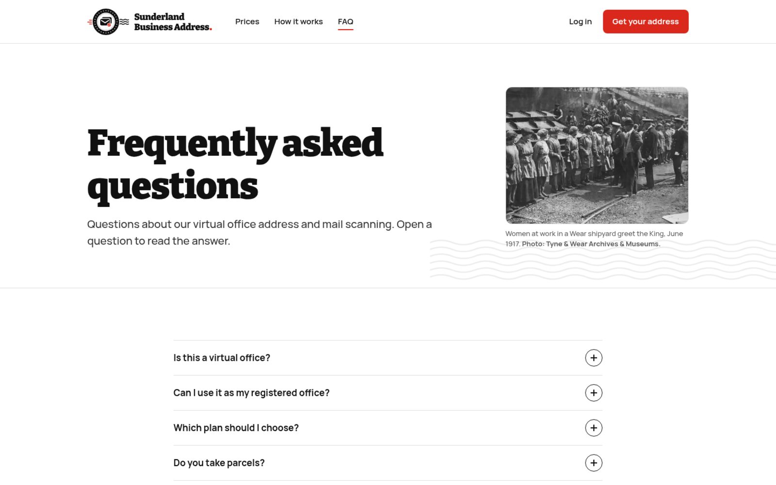 Frequently asked questions page