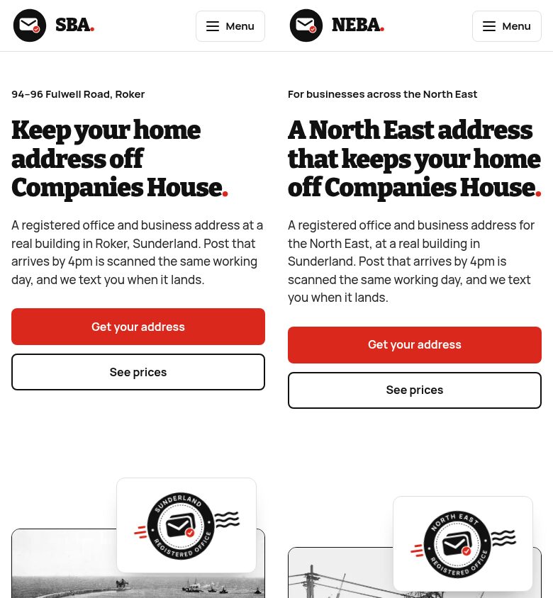 Sunderland and North East sites on mobile