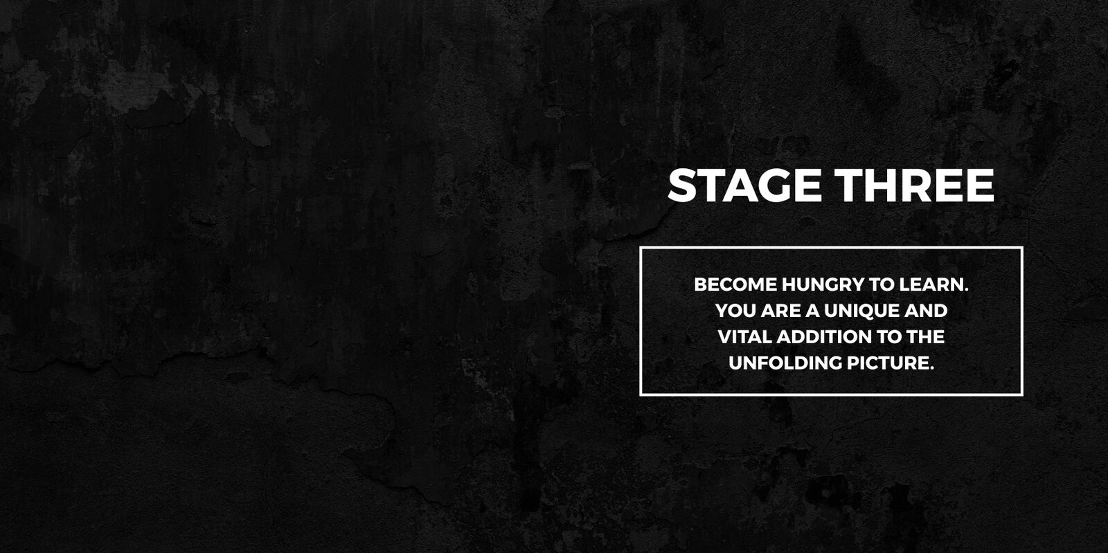 Stage Three opening spread
