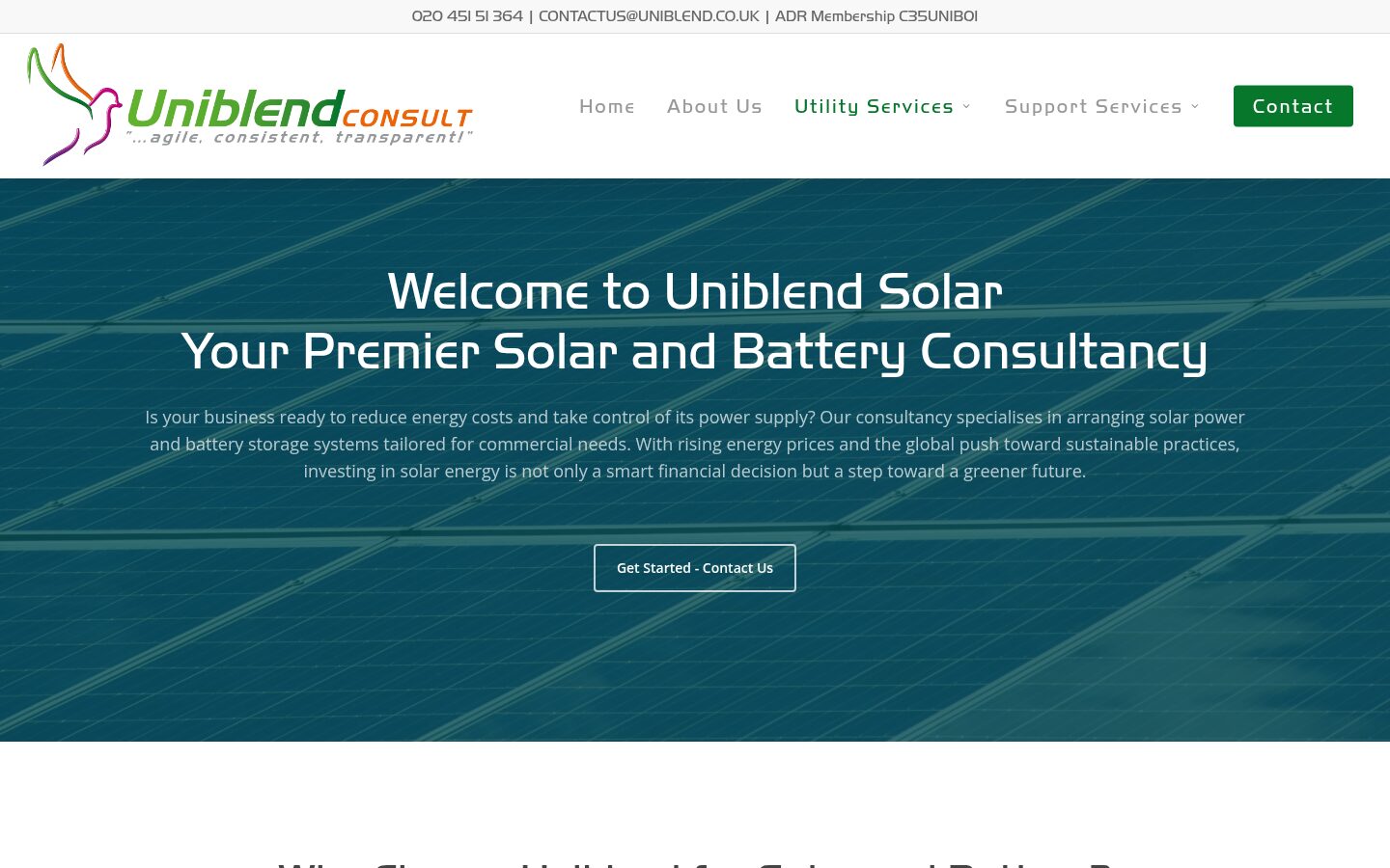 Uniblend solar page