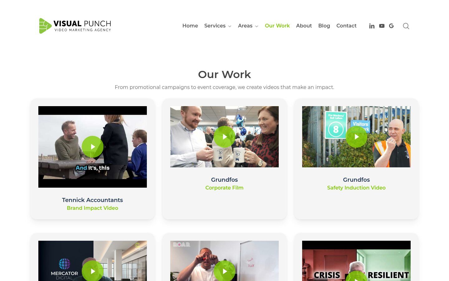 Visual Punch Our Work grid